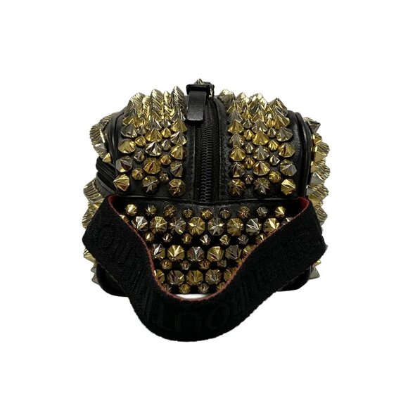 Auth CHRISTIAN LOUBOUTIN blaster Black Red Leather Rubber Mens Clutch Bag - Picture 6 of 16